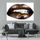 Close Up Lips Wall Art Canvas Print
