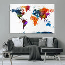 World Map Canvas Print – Detailed Map of the World Wall Art by MyGreatCanvas | Canvas Wall Art Prints | Photo Prints & Wall Decor
