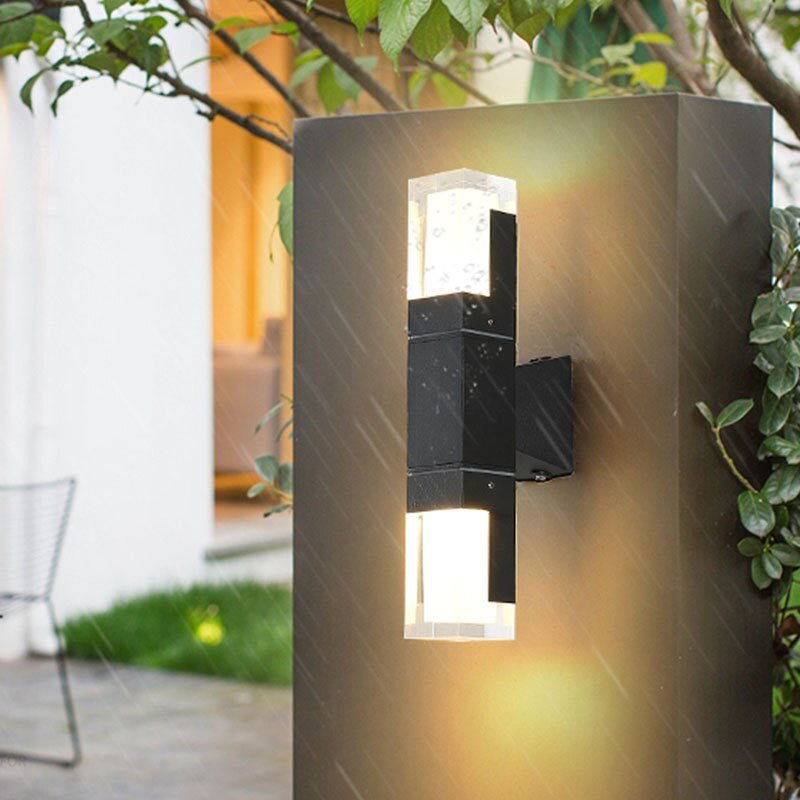 MIRODEMI® Modern Black Outdoor Waterproof LED Wall Mounted Lamp For Villa, Porch