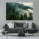 Misty Forest Wall Art Premium Canvas Print a Foggy and by MyGreatCanvas | Canvas Wall Art Prints | Photo Prints & Wall Decor