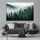 Captivating Misty Forest Wall Art Premium Canvas Print,