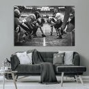 American Football Wall Art Canvas Print Framed Stadium Sport