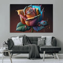 Abstract Rose Wall Art Canvas Print