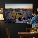Dodger Stadium Sunset Game Triple Canvas Wall Art - Los