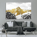 Gold Abstract Mountains Wall Art Print on Canvas, Nature