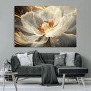 Gold Floral Wall Art Canvas Print, Framed Modern Flower Art by MyGreatCanvas | Canvas Wall Art Prints | Photo Prints & Wall Decor