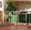 5-Piece Kitchen & Dining Bundle: Adjustable Bar Stools (Set of 2) + Stackable Stools (Set of 6) + Rattan Storage Sideboard by LJGDeals
