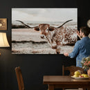 Texas Longhorn Canvas Wall Art Print – Majestic Western by MyGreatCanvas | Canvas Wall Art Prints | Photo Prints & Wall Decor