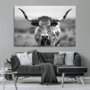 Texas Cow Longhorn Wall Art Canvas Print for Farm House Wall by MyGreatCanvas | Canvas Wall Art Prints | Photo Prints & Wall Decor
