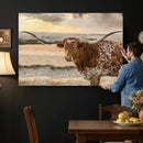 Texas Longhorn Wall Art Canvas Print, Rustic Ranch Decor, by MyGreatCanvas | Canvas Wall Art Prints | Photo Prints & Wall Decor