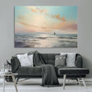 Abstract Ocean Wall Art -  Boat Wall Art Canvas Print