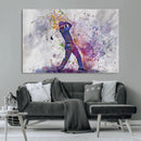 Watercolor Golf Swing Wall Art Canvas Print | Vibrant