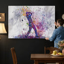 Watercolor Golf Swing Wall Art Canvas Print | Vibrant