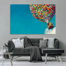 Carl Fredricksen, Up Movie Wall Art, Colorful Balloon House