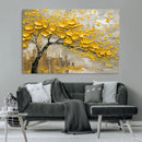 Yellow Blossom Tree Canvas Wall Art - Floral Abstract Modern