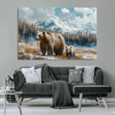 Bear and Baby Bear Wall Art Canvas Print