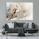 Barn Owl Wall Art | Watercolor Canvas Print | Perfect for