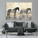 Vintage Horses Wall Art Canvas Print