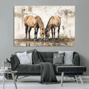 Vintage Horses Wall Art | Ready to Hang and Framed Triptych by MyGreatCanvas | Canvas Wall Art Prints | Photo Prints & Wall Decor