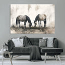 Chines Ink Style Vintage Horses Wall Art Canvas Print for by MyGreatCanvas | Canvas Wall Art Prints | Photo Prints & Wall Decor