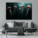 Abstract Jellyfish Wall Art Canvas Print