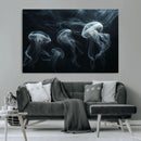 Jellyfish Wall Art Canvas Print, Elegant Wall Decor