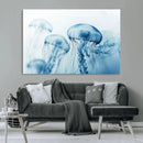 Blue Jellyfish Wall Art Canvas Print