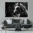 Winter Horse Wall Art | Black and White Horse Print | Ready by MyGreatCanvas | Canvas Wall Art Prints | Photo Prints & Wall Decor