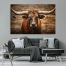 Longhorn Bull Wall Art | Canvas Print | Ready to Hang | by MyGreatCanvas | Canvas Wall Art Prints | Photo Prints & Wall Decor