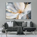 White and Gold Floral Canvas Wall Art - Framed and Ready to by MyGreatCanvas | Canvas Wall Art Prints | Photo Prints & Wall Decor