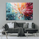Radiant Bloom Abstract Floral Wall Art Canvas Print -