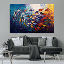Vibrant Abstract Fish Swarm Art – Colorful Fish Inspired