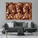 Indian Woman Statue Wall Art Canvas Print