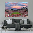 Carter-Finley Stadium Art Sunset Game Triple Canvas Wall Art