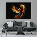 Fiery Phoenix Canvas Print | Ready to Hang Wall Art | Bold