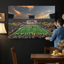 University of Michigan Wolverines Print Canvas, Football