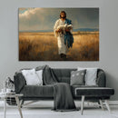Jesus Shepherd Wall Art | Ready to Hang Triptych Canvas of
