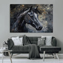 Large Abstract Horse Wall Art Canvas Print | Farmhouse Wall