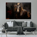 Abstract Black Horse Canvas Print for Farmhouse Wall Art | by MyGreatCanvas | Canvas Wall Art Prints | Photo Prints & Wall Decor