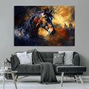 Abstract Horse Art Print - Abstract Canvas Wall Art |