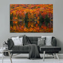 Fall Foliage Wall Art - Autumn Reflection Canvas Print,