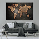 World Map Canvas Print – Framed Travel Map Wall Art for