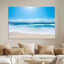 Wall Art Canvas Print Shiny Blue Sea and Beach by MyGreatCanvas | Canvas Wall Art Prints | Photo Prints & Wall Decor