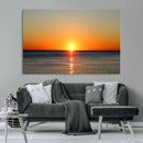 Golden Horizon Sunset Over Ocean Wall Art Canvas Print – by MyGreatCanvas | Canvas Wall Art Prints | Photo Prints & Wall Decor