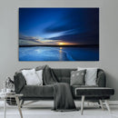 Blue Sunset Ocean Canvas Wall Art Print – Serene Coastal by MyGreatCanvas | Canvas Wall Art Prints | Photo Prints & Wall Decor