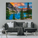 Canadian Rockies Moraine Lake Wall Art Canvas Print, Pine