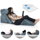Lunix LX5 Wedge Pillow Set + Extra Cover Bundle (Full Navy)