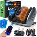 LX21 Foot and Calf Massager with Remote, Neuropathy & Plantar Fasciitis Relief, Granite Gray