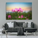 Pink Flower on the Mountain Canvas Print, Framed Pink Flower