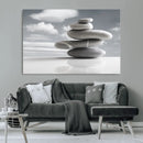 Still Life Black and White Zen Stones Wall Art Canvas,